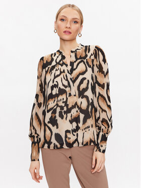 Marc Aurel Marc Aurel Bluse 6025 1016 24625 Beige Relaxed Fit