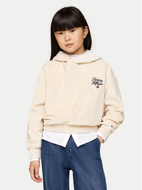 Tommy Hilfiger Tommy Hilfiger Majica dugih rukava Script KG0KG08192 Bež Regular Fit