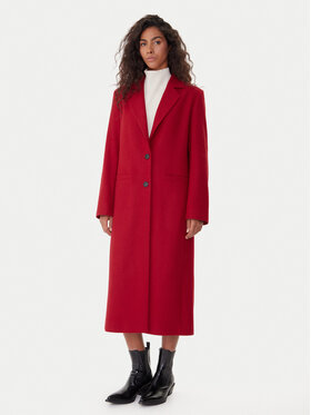 HUGO HUGO Vlnený kabát Mojeni 50547691 Červená Relaxed Fit