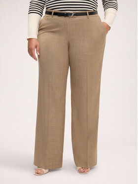 Fiorella Rubino Fiorella Rubino Spodnie materiałowe P060T005408N0R2 Kremowy Regular Fit