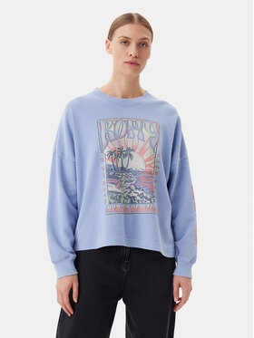 Roxy Roxy Mikina ERJKT04276 Modrá Relaxed Fit