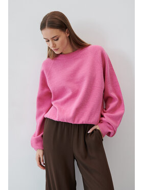Fobya Fobya Sweter F2063 Różowy Basic Fit