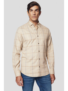 Lancerto Lancerto Koszula Nerina KO073224000029 Beżowy Slim Fit