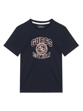 Guess Guess T-Shirt L6RI13 K8HM4 Granatowy Regular Fit