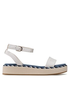 Tommy Hilfiger Tommy Hilfiger Sandały Rope Flatform FW0FW07019 Écru