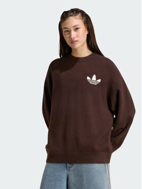 adidas adidas Bluza 169342 Brązowy ciemny Loose Fit