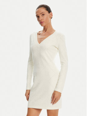 Gaudi Gaudi Strickkleid 421FD13005 Weiß Regular Fit