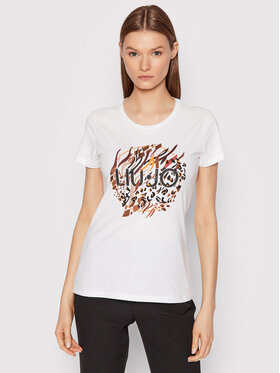 Liu Jo Liu Jo T-krekls WA2421 J5923 Balts Regular Fit