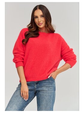 Makadamia Makadamia Sweter C93 Pomarańczowy Loose Fit