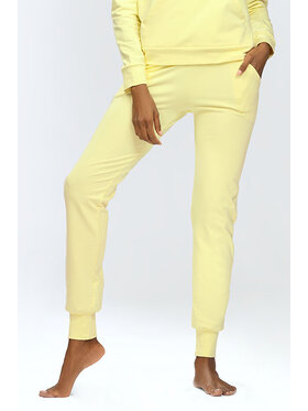 DKaren Sport DKaren Sport Spodnie dresowe Seattle Żółty Slim Fit