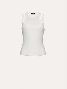 La Mania La Mania Top KERSEY Biały Basic Fit