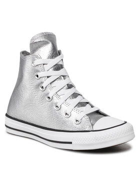 Converse Converse Sneakers aus Stoff Ctas Hi 572602C Silberfarben