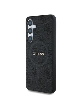 Guess Guess Etui na telefon Leather 4G Colored Ring Classic Logo Czarny