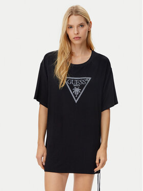Guess Guess Tričko E4GI00 K68D2 Čierna Regular Fit