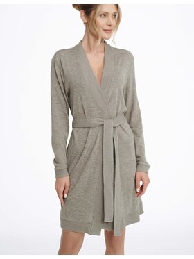 Esotiq Esotiq Szlafrok 41133 Szary Regular Fit