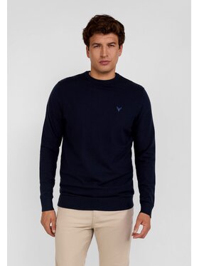 minoti minoti Sweter 27MKNIT1 Granatowy Regular Fit