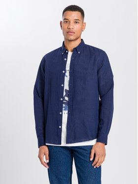 Cross Jeans Cross Jeans Koszula 35519-001 Granatowy Regular Fit