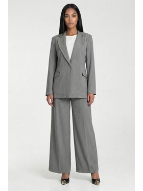 FIGL FIGL Komplet marynarka i spodnie materiałowe M1301 Szary Straight Fit