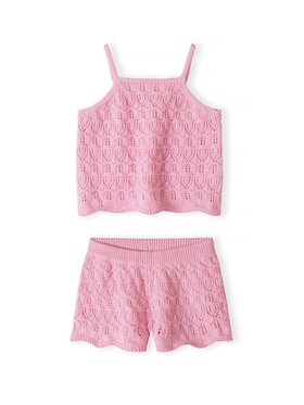 minoti minoti Komplet top i spodenki 30SET101 Różowy Regular Fit