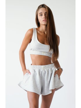 MissDenim MissDenim Komplet top i spodenki Flippy Set Szary Basic Fit