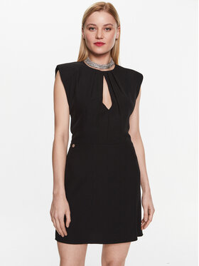 Kontatto Kontatto Coctailkleid NO1006 Schwarz Slim Fit