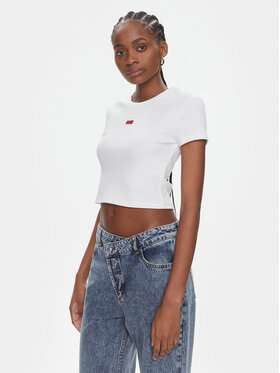 HUGO Hugo T-shirt Deluisa_1 50508636 Bijela Slim Fit