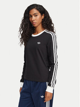 adidas adidas Bluzka 3 Stripes KD7964 Czarny Slim Fit