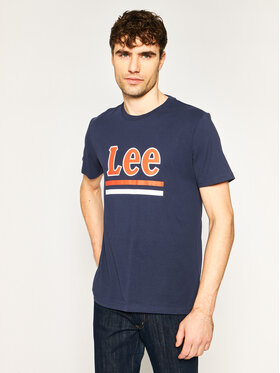 Lee Lee T-Shirt Stripe Tee L64VFQNM 112115948 Granatowy Regular Fit