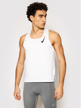 Nike Nike Maglietta tecnica Aeroswift Singlet CJ7835 Bianco Slim Fit
