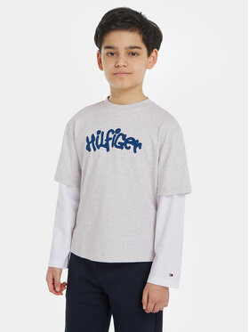 Tommy Hilfiger Tommy Hilfiger T-Shirt KB0KB08545 Szary Regular Fit