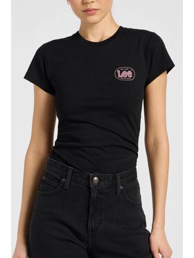 Lee Lee T-Shirt SLIM TEE Czarny Regular Fit