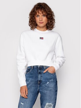 Tommy Jeans Tommy Jeans Sweatshirt Tjw Tiny DW0DW11051 Blanc Cropped Fit