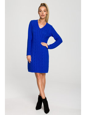 Made of Emotion Made of Emotion Vestito di maglia M713 Blu A-Line Fit