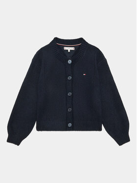Tommy Hilfiger Tommy Hilfiger Kardigan KG0KG07429 Granatowy Regular Fit