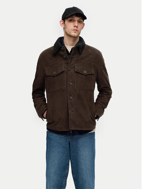 Selected Homme Selected Homme Usnjena jakna 16094769 Rjava Regular Fit
