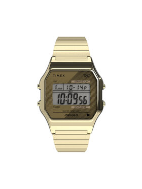Timex Timex Käekell T80 34mm Stainless Steel Expansion Band TW2R79000 Kuldne