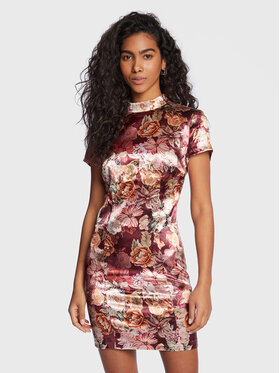 Guess Guess Ежедневна рокля W3RK90 WECV2 Бордо Slim Fit