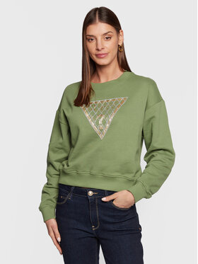 Guess Guess Mikina W3RQ01 K4BD0 Zelená Regular Fit