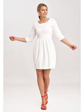 FIGL FIGL Sukienka koktajlowa M1027 Écru Regular Fit