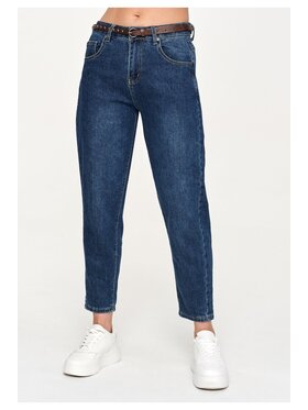 Makadamia Makadamia Jeansy C72 Granatowy Baggy Fit