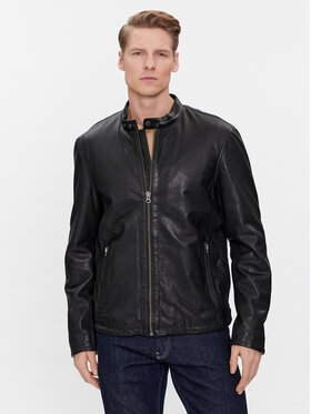 Pepe Jeans Pepe Jeans Lederjacke Vonn PM402878 Schwarz Regular Fit