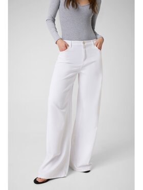 Guess Guess Kalhoty z materiálu 183182 Bílá Slim Fit