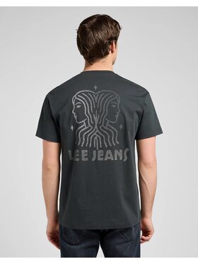 Lee Lee T-Shirt SS RELAXED GRAPHIC TEE Szary Relaxed Fit