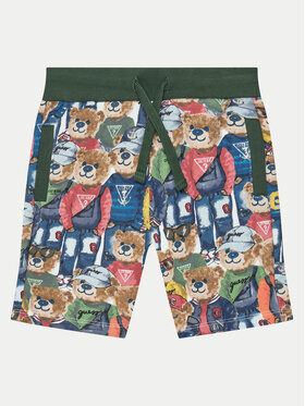 Guess Guess Medžiaginiai šortai N5RD02 KA6R4 Spalvota Regular Fit