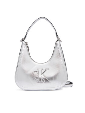 Calvin Klein Calvin Klein Дамска чанта Bold Ck Outline Mtl Shoulder Bag LV04F3897G Сребрист