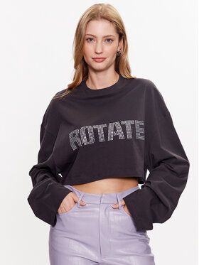 ROTATE ROTATE Chemisier Rhinestone Tyra 7003211959 Gris Cropped Fit