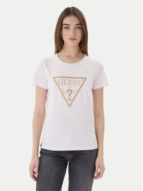 Guess Guess Marškinėliai W4RI69 J1314 Rožinė Regular Fit