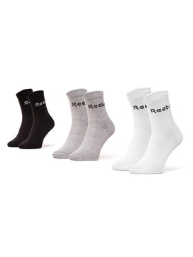 Reebok Reebok Sada 3 párů vysokých ponožek unisex Act Core Mid Crew Sock 3P GC8669 Bílá