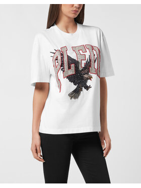 PHILIPP PLEIN PHILIPP PLEIN Tričko 26521 Biela Over Fit