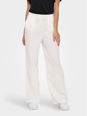 ONLY ONLY Pantaloni in maglia Thyra 15296375 Bianco Comfort Fit